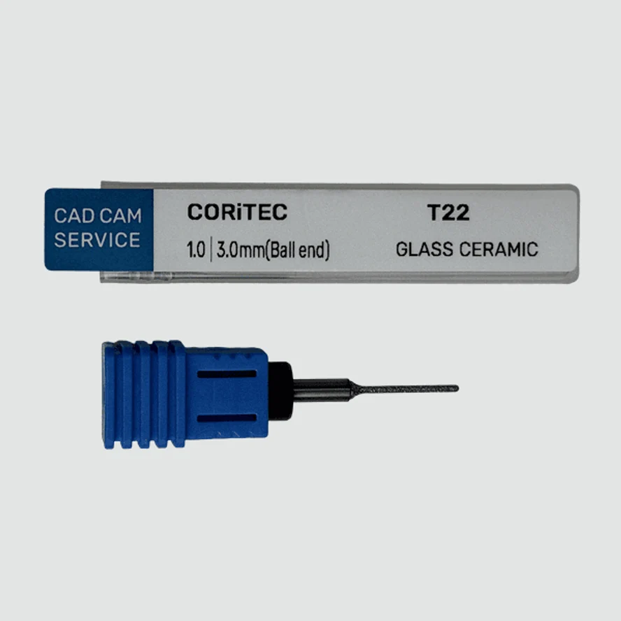 Фреза T22 для CORiTEC - 1.0 мм, 3.0 мм цанга (Ball end) Glass Ceramic - CAD/CAM-СЕРВИС