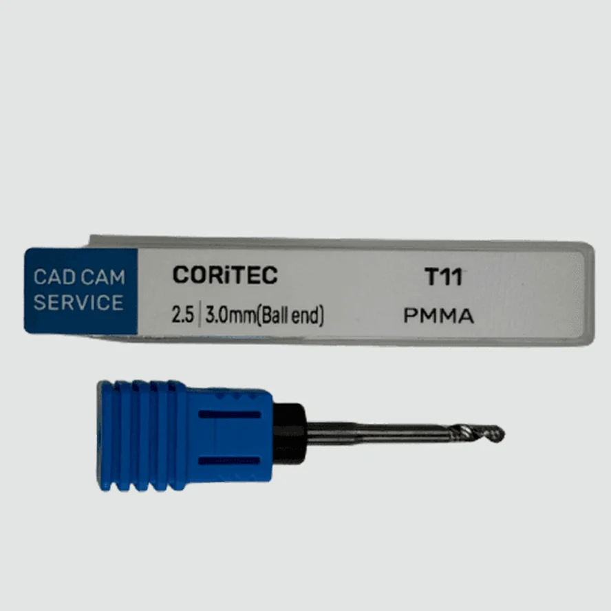 Фреза Т11 для CORiTEC  - 2.5 мм, 3.0 мм цанга (Ball end) PMMA - CAD/CAM-СЕРВИС