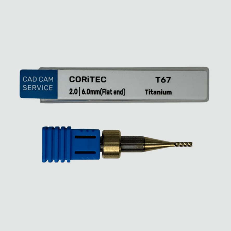 Фреза T67 для CORiTEC - 2.0 мм, 6.0 мм цанга (Flat end) Ti/CoCr - CAD/CAM-СЕРВИС