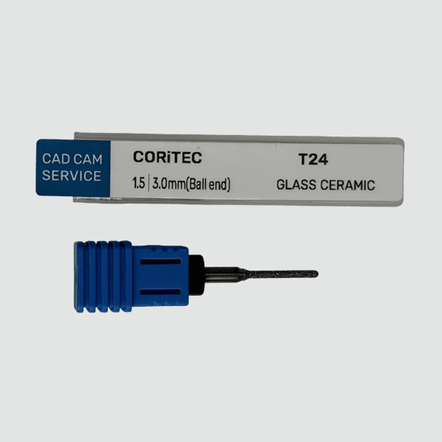 Фреза T24 для CORiTEC - 1.5 мм, 3.0 мм цанга (Ball end) Glass Ceramic - CAD/CAM-СЕРВИС
